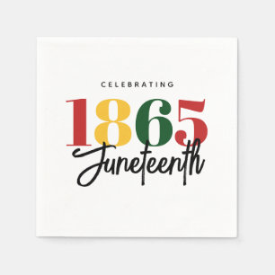 Juneteenth 1865 Freedom Black History Celebration Napkin