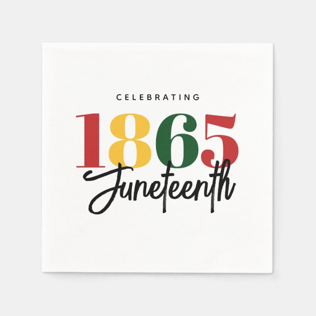 Juneteenth 1865 Freedom Black History Celebration Napkin (Front)