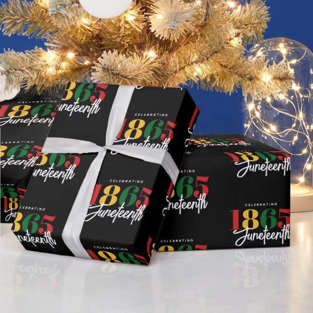 Juneteenth 1865 Freedom Black History Celebration Wrapping Paper (Holidays)