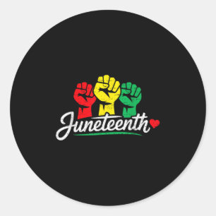 Juneteenth 1865 Freedom Day African June 19th Men  Classic Round Sticker