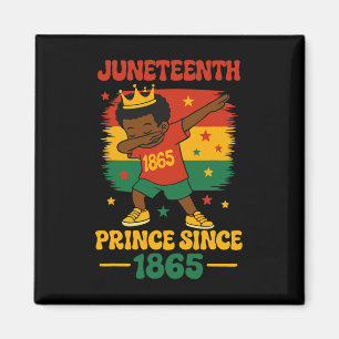 Juneteenth 1865 Groovy Prince Toddler Dab Boy Free Magnet