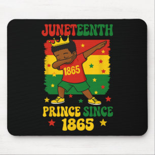 Juneteenth 1865 Groovy Toddler Boy Dabbing Prince Mouse Mat