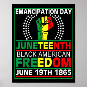 Juneteenth 1865 is independence day black women poster