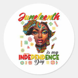 Juneteenth 1865 Is My Independence Day Black Afric Classic Round Sticker