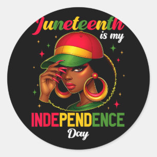 Juneteenth 1865 Is My Independence Day Black Afric Classic Round Sticker