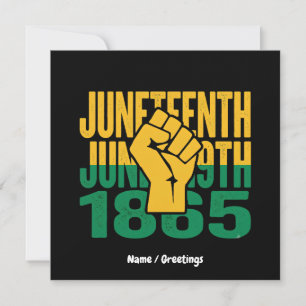 Juneteenth 1865 June 19th Black Freedom Graphic De Invitation