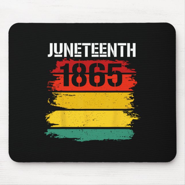 Juneteenth 1865 Juneteenth Black Freedom Day Flag  Mouse Mat (Front)
