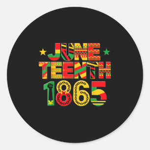 Juneteenth 1865 Pride African Africa Mens Womens K Classic Round Sticker