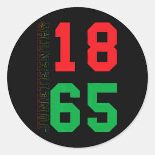 Juneteenth 1865 Proud Black African American Classic Round Sticker