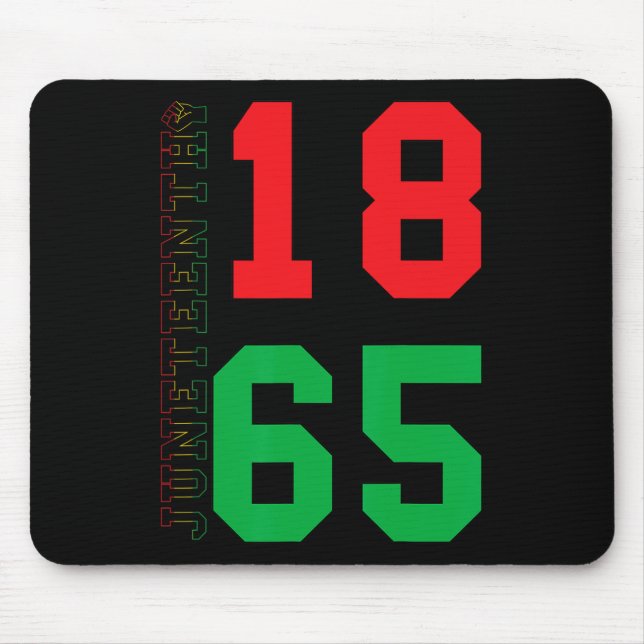 Juneteenth 1865 Proud Black African American  Mouse Mat (Front)