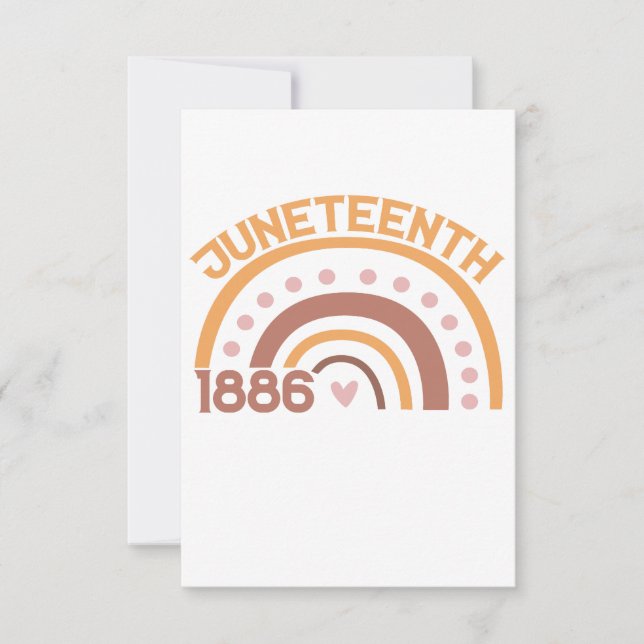 Juneteenth 1865 Rainbow Black History Month GIft  Thank You Card (Front)