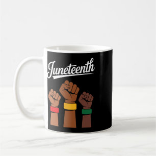 Juneteenth 1865 Raised Fists Black History Coffee Mug