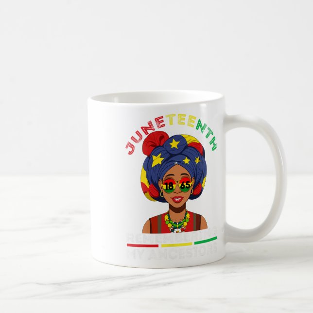 Juneteenth 1865 Remembering My Ancestors Juneteent Coffee Mug (Right)
