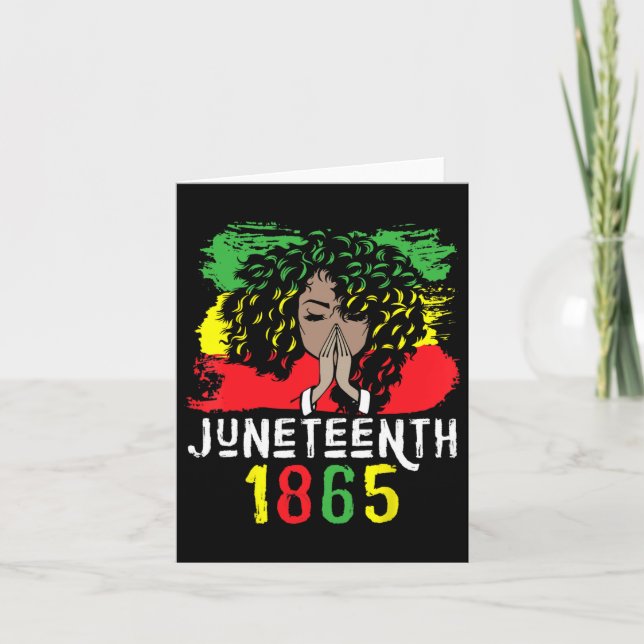 Juneteenth 1865 Shirt Freedom Day Black Women Blac Card (Front)