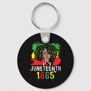 Juneteenth 1865 Shirt Freedom Day Black Women Blac Key Ring