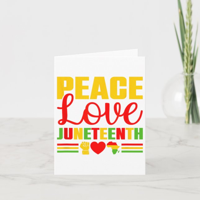 Juneteenth 1865 Shirt Women Freedom Black History  Card (Front)