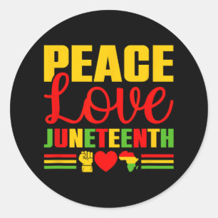 Juneteenth 1865 Shirt Women Freedom Black History  Classic Round Sticker