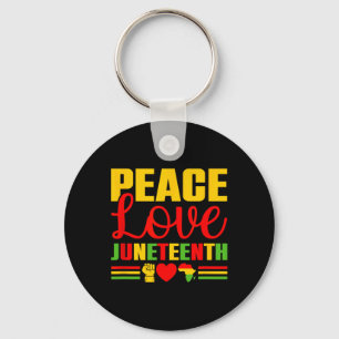 Juneteenth 1865 Shirt Women Freedom Black History  Key Ring