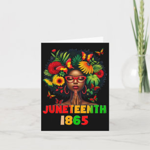 Juneteenth 1865 Shirts Women Celebrating Black Fre Card