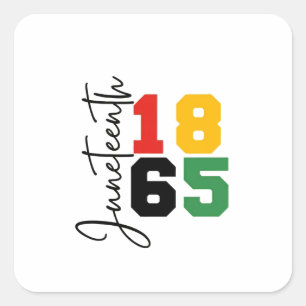 Juneteenth 1865 The Real Independence Day Square Sticker