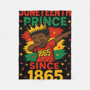 Juneteenth 1865 Toddlers Boy Dabbing Prince Afro B Fleece Blanket