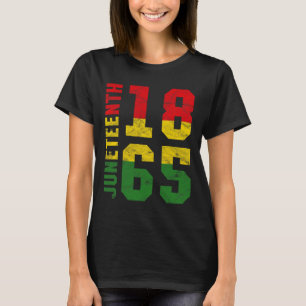 Juneteenth 1865 Vintage Emancipation Melanin Black T-Shirt
