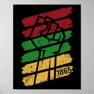 Juneteenth 1865 Vintage Men Women Boys Girls Kids Poster