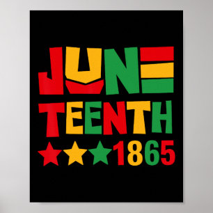 Juneteenth 1865 Women Men Kids June 19th 1865 Free Poster
