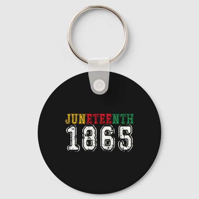 Juneteenth 19 June Black History African American  Key Ring (Front)