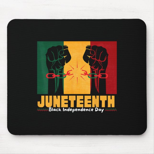 Juneteenth 19th 1865 Black Independence Day  Mouse Mat (Front)
