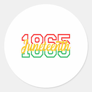 Juneteenth 2024 Celebrate Black Freedom 1865 Histo Classic Round Sticker