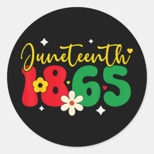 Juneteenth 2024 Celebrate Black Freedom 1865 Histo Classic Round Sticker