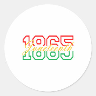 Juneteenth 2025 Celebrate Black Freedom 1865 Histo Classic Round Sticker