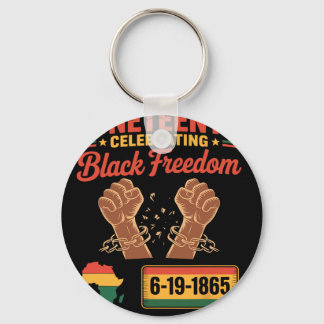 Juneteenth 2025 Celebrating Black Freedom 6-19-186 Key Ring