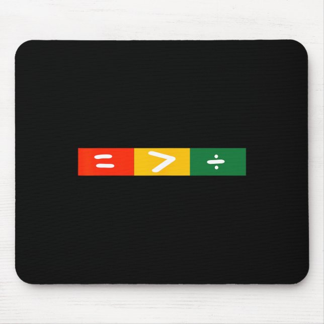 Juneteenth 2025 Equality Greater Than Division Tee Mouse Mat (Front)
