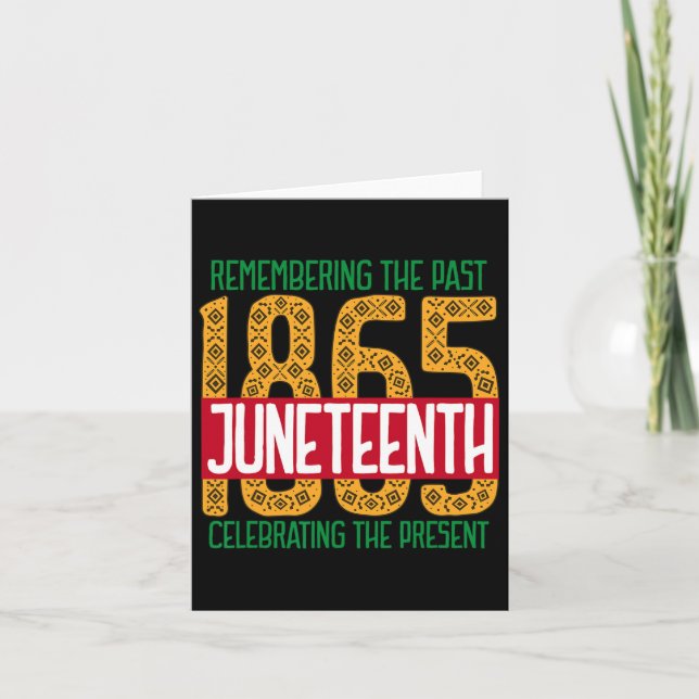 Juneteenth African American Black History 1865 Jun Card (Front)