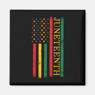Juneteenth African American Flag Freedom 1865 Wome Magnet