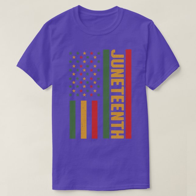 Juneteenth African American Flag T-Shirt (Design Front)