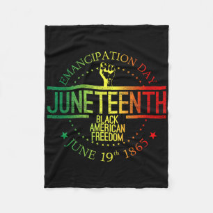 Juneteenth African American Freedom Black History Fleece Blanket