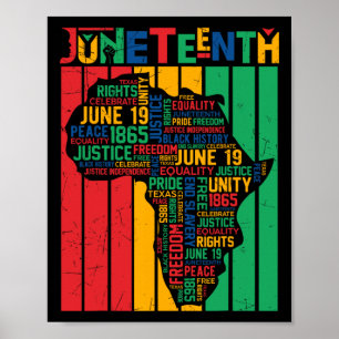 Juneteenth African American Freedom Black History  Poster