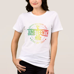 Juneteenth African American Freedom Black History Tri-Blend Shirt