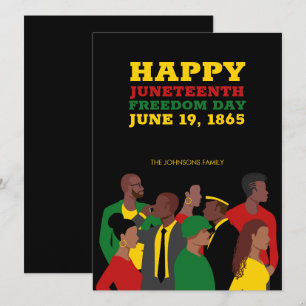 Juneteenth African American Freedom Day Black Card
