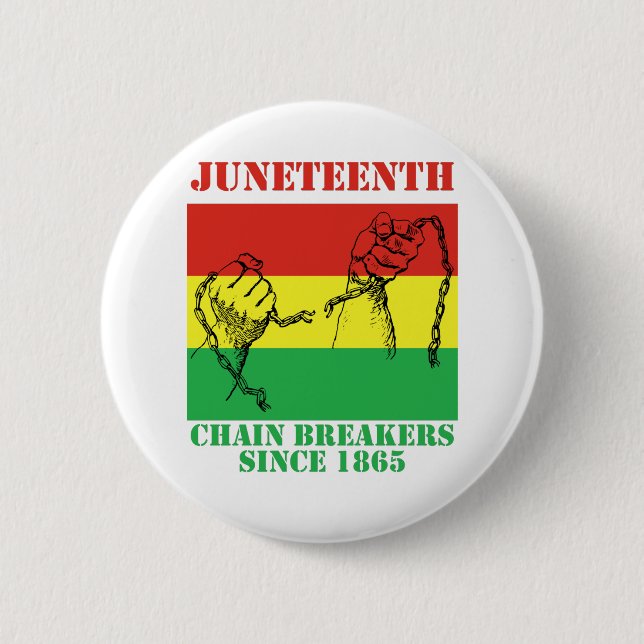 Juneteenth African American Freedom Since 1865 6 Cm Round Badge (Front)