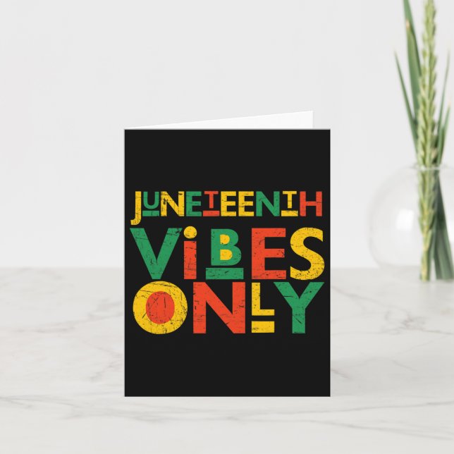 Juneteenth African American Men Juneteenth Black W Card (Front)