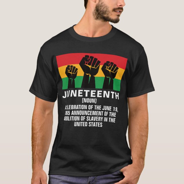 Juneteenth African American pride black freedom T-Shirt (Front)