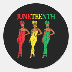 Juneteenth African American Sisters Black History Classic Round Sticker