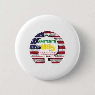 Juneteenth African American Usa Melanin Afro Women 6 Cm Round Badge