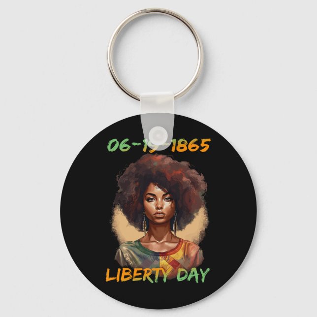 Juneteenth - African American Women Independence D Key Ring (Front)