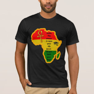 Juneteenth African Ankh Power Quote T-Shirt