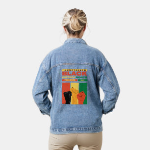 juneteenth african black freedom 1865 history name denim jacket